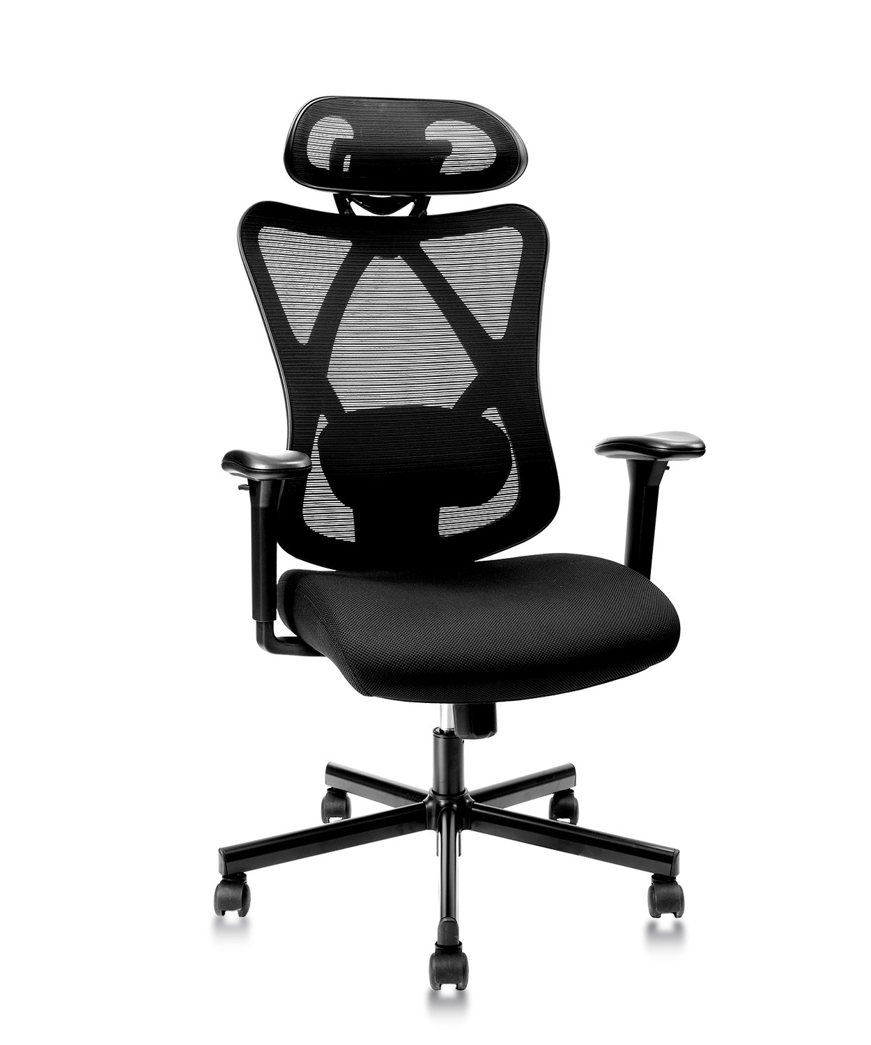 CLATINA Ergonomic Mesh Office Chair High Back Computer Desk Chair with Adjustable Head Arm Rest and Lumbar Support Executive Task Chair for Home Office and Gaming (Black)