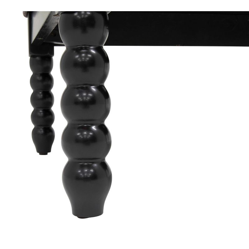 Colonnade Spindle Square Ottoman Gunmetal - Studio Designs Home