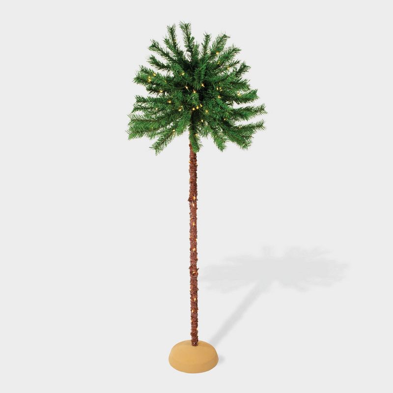 6' Pre-lit Artificial Palm Tree - Puleo