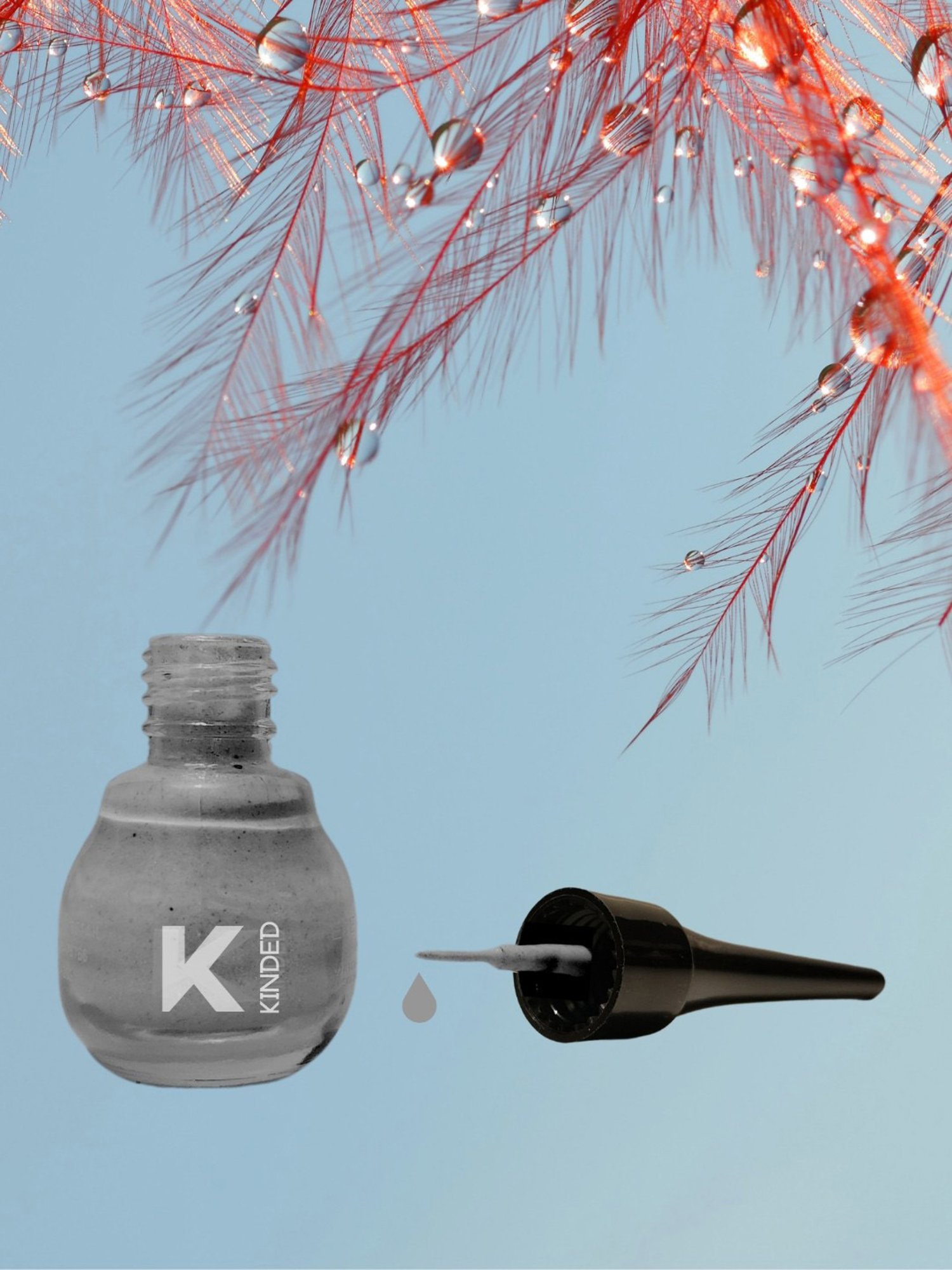 KINDED Liquid Eye Liner Greyish Silver & Cool Copper Combo