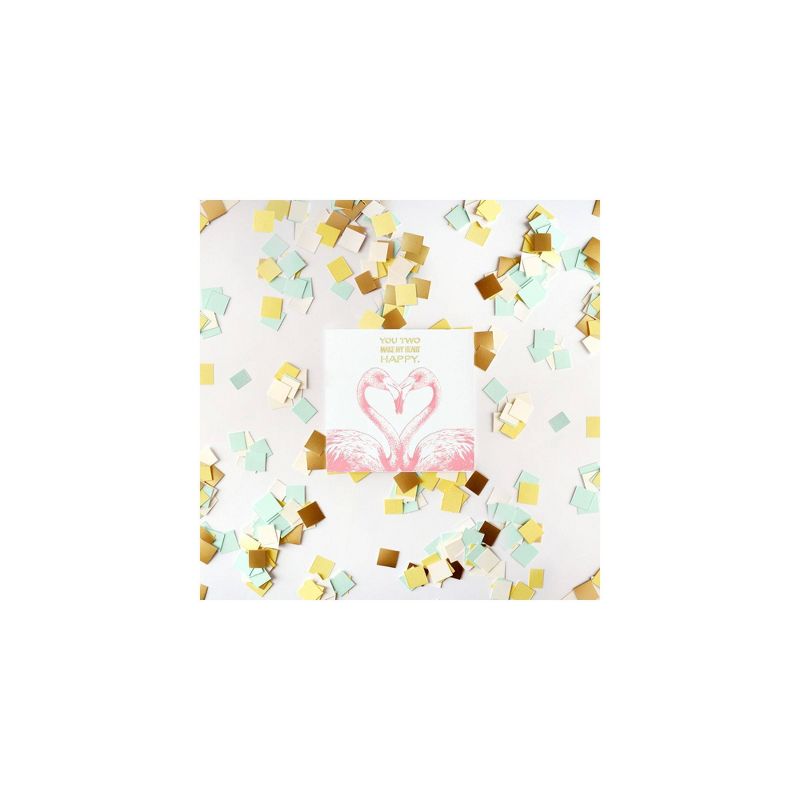 Funny Flamingos Engagement Greeting Card