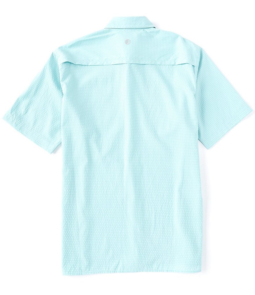 Solaris Short Sleeve Solid Capeback Button Front Shirt