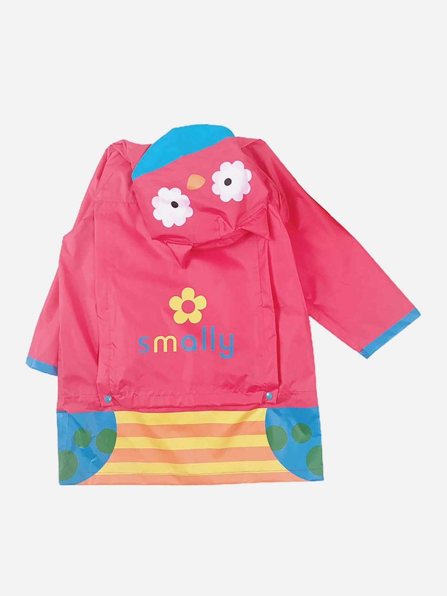 Little Surprise Box Kids Pink Printed Full Sleeves Raincoat