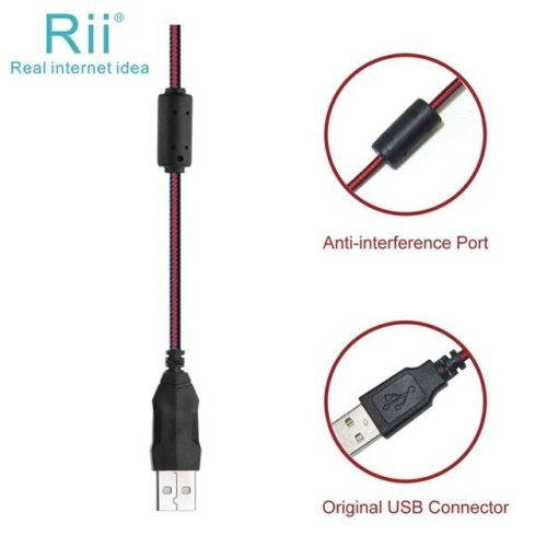 Rii USB Wired Gaming Mouse RM600 5500DPI 7 Buttons Computer Mouse Game Mice