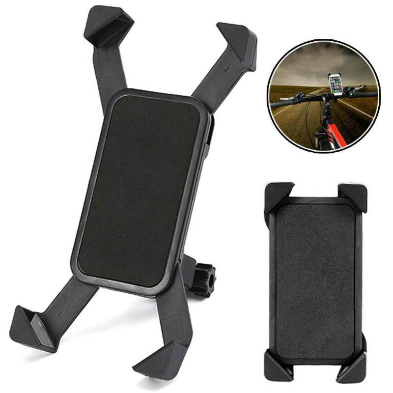Mountain Bike Motorcycle Phone Holder 360&deg;Rotatable Handlebar Bicycle Phone Holder For Universal Mobile Cell Phone Clip Stand Mount Bracket