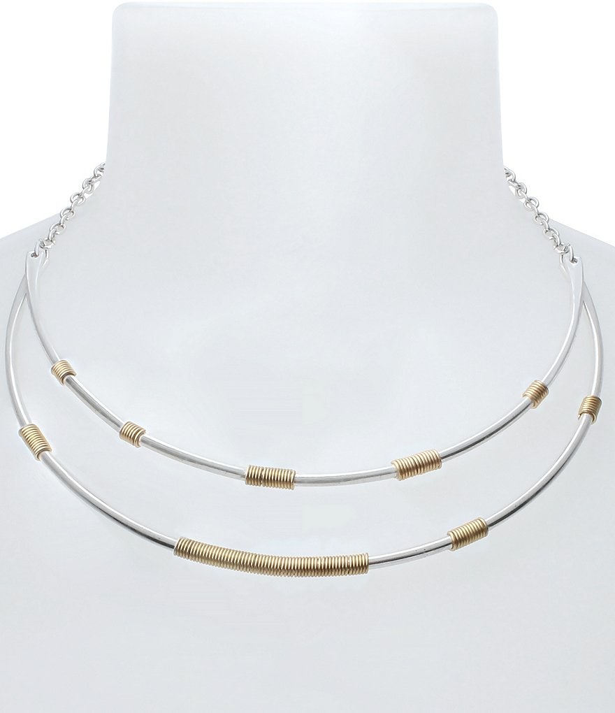 Robert Lee Morris Soho Wire Wrap Frontal Necklace