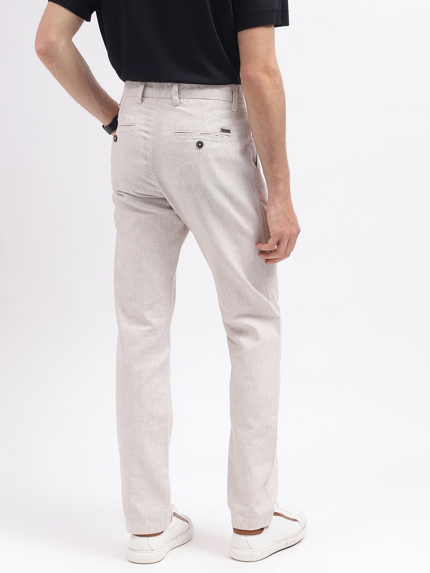 Bruun & Stengade Beige Slim Fit Trousers