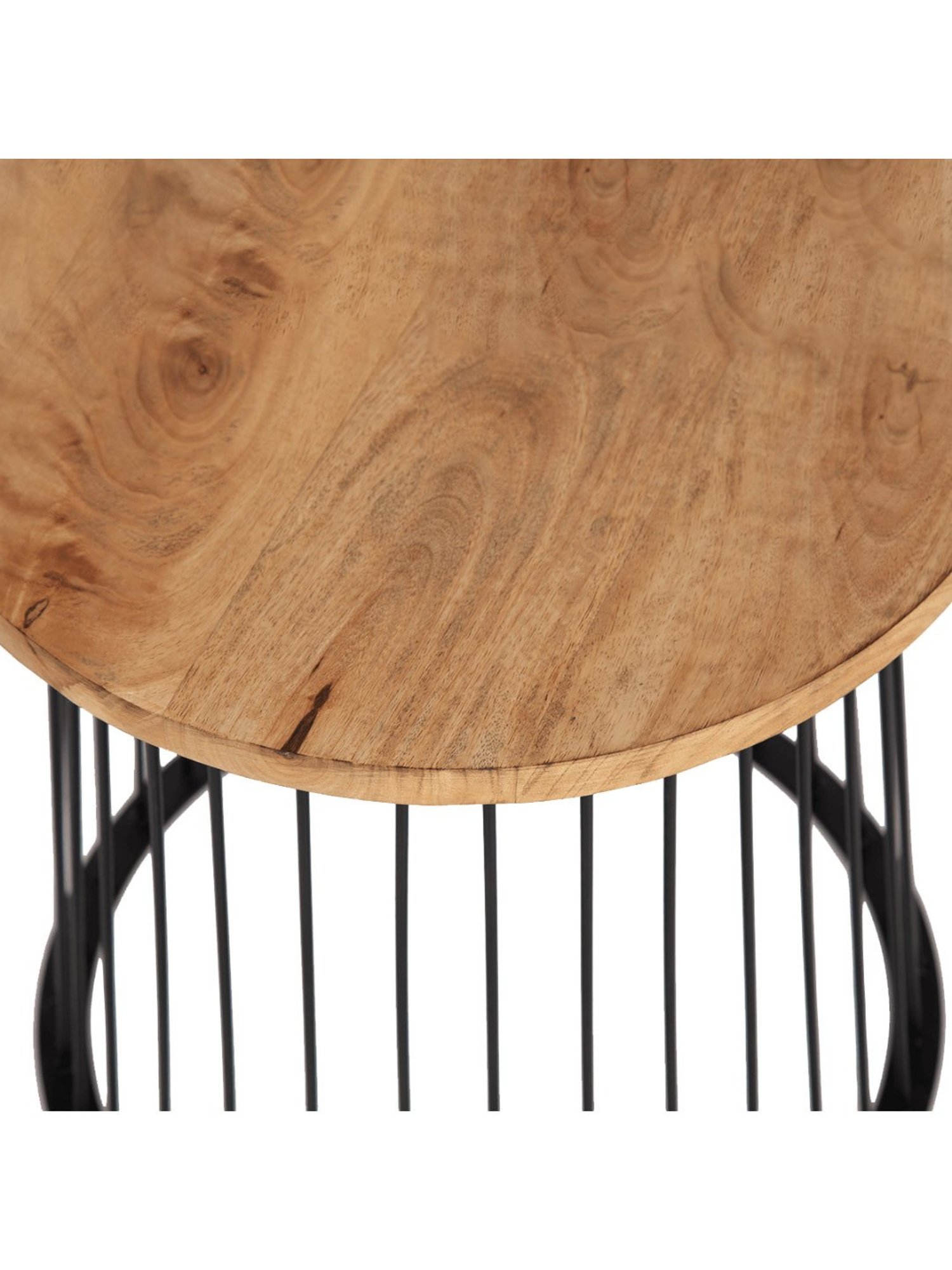 Ikiriya Avina Solid Dark Brown Wood End Table