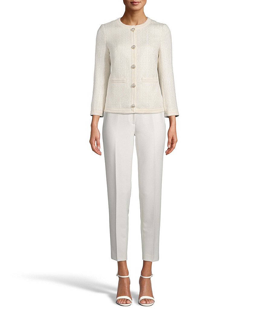 Kasper Glen Plaid Notch Lapel Two Button Front Pocket Jacket