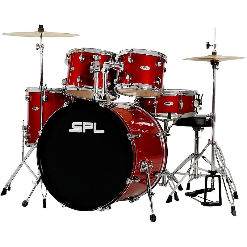 Sound Percussion Labs UNITY II 5-Piece Complete Drum Set With Hardware, Cymbals and Throne Desert Red Speckle