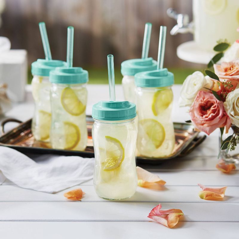 Ball 2pk Spiral Jars with Sip N Straw