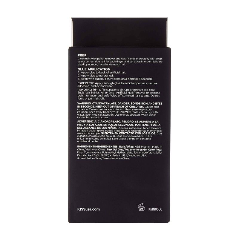 Ardell Nail Addict Blush False Nails Geometric Crystals - 24ct