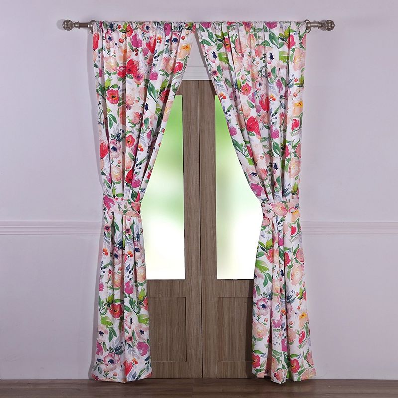 Barefoot Bungalow Blossom 2-Piece Window Curtain Panel - 42 x 84, Multicolored