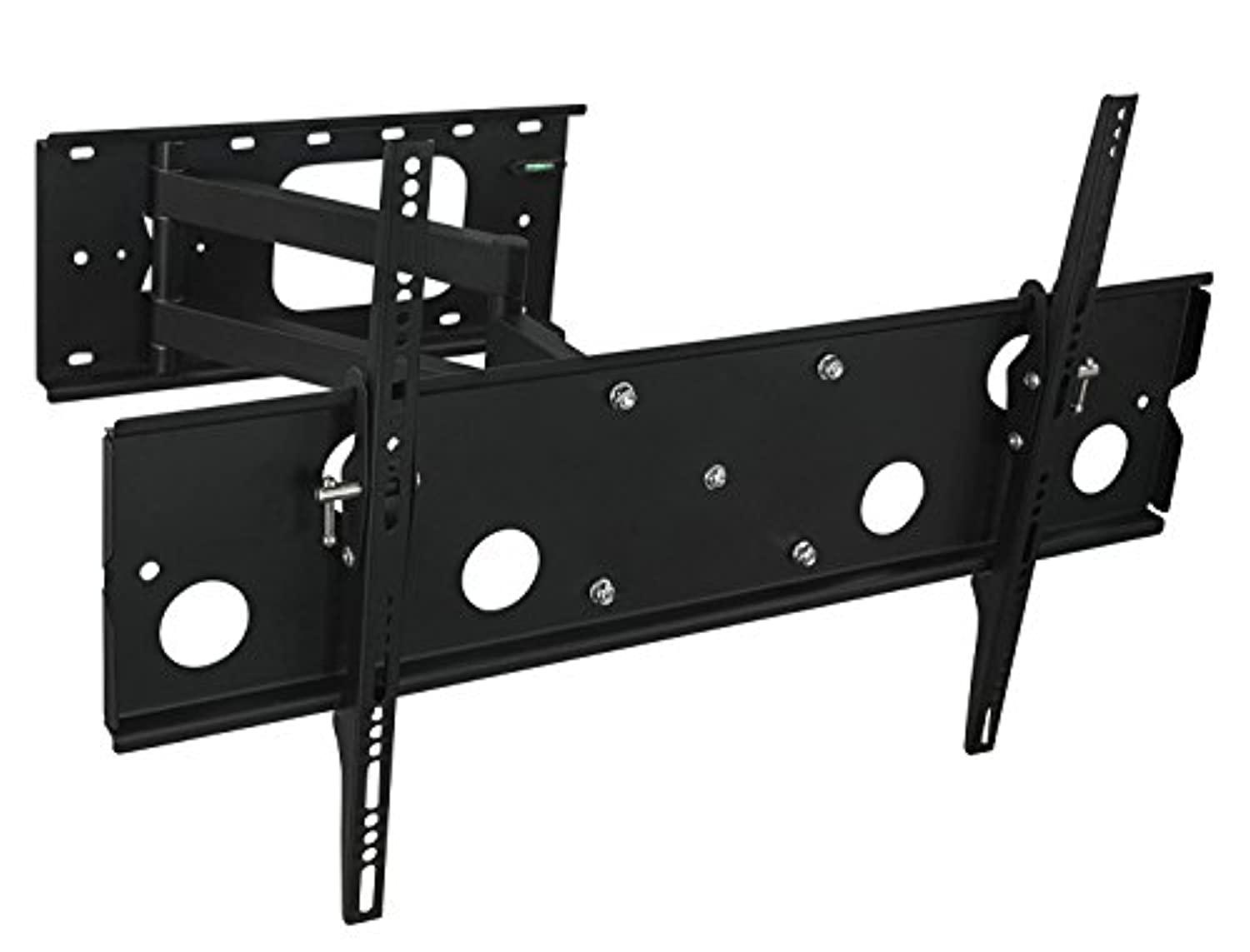 mount-it! mi-326b low-profile swivel full motion articulating tilting tv wall mount corner bracket for 32 - 60 inch screen lcd led plasma 3d flat panel screen tv (vesa standard up