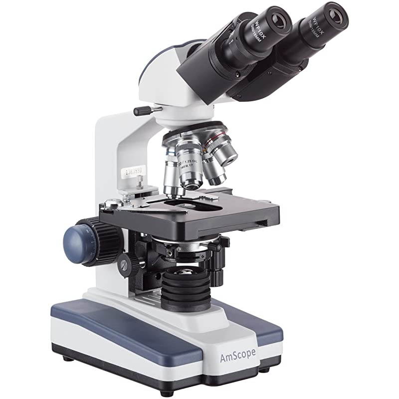 B120C Siedentopf Binocular Compound Microscope 40X2500X Magnification Brightfield LED Illumination Abbe Condenser DoubleLayer Mechanical Stage