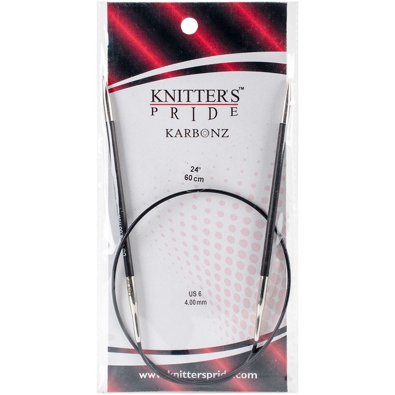 Knitter's Pride-Karbonz Fixed Circular Needles 24"-Size 6/4mm