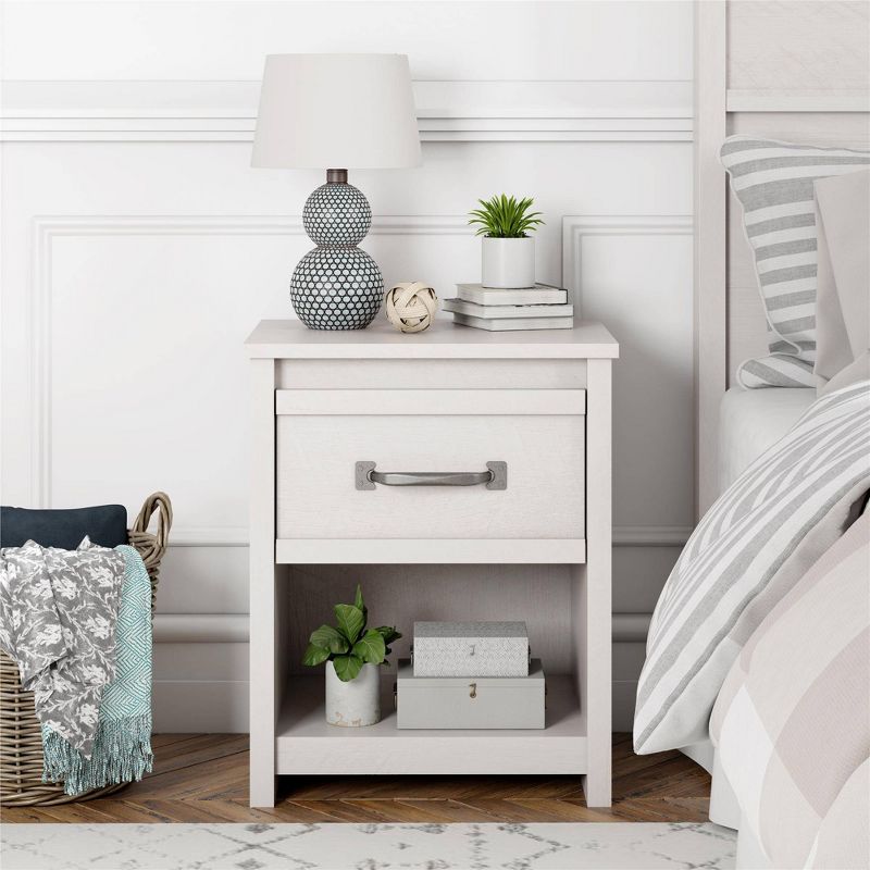 Aldeen Nightstand Ivory Oak - Room & Joy