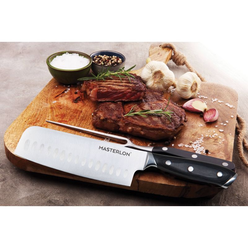 MasterPan Triple Rivet Collection 6.5" Chopping Knife Black