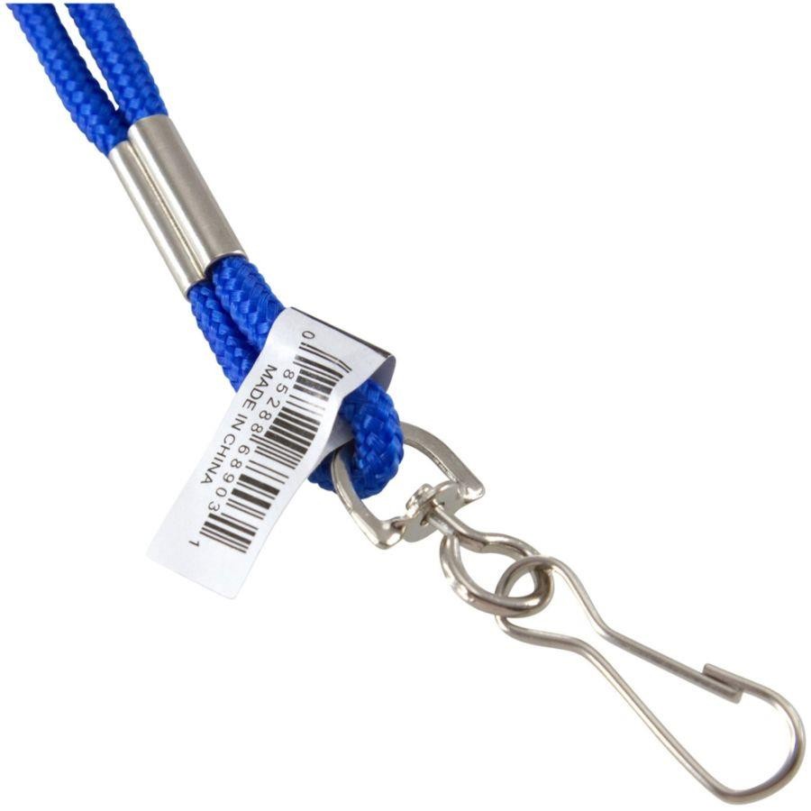 Baumgartens Standard Lanyard With Hook 36" L Nylon Blue 68903