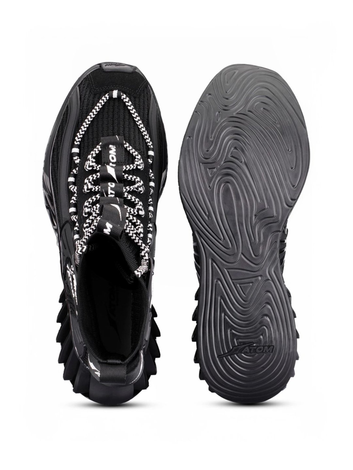 Atom Men's High Tops Black Running Shoes