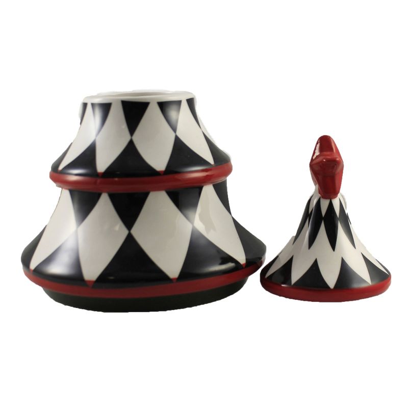 Tabletop 10.5" Harlequin Tree Candy Dish Christmas Decor K & K Interiors  -  Serving Bowls