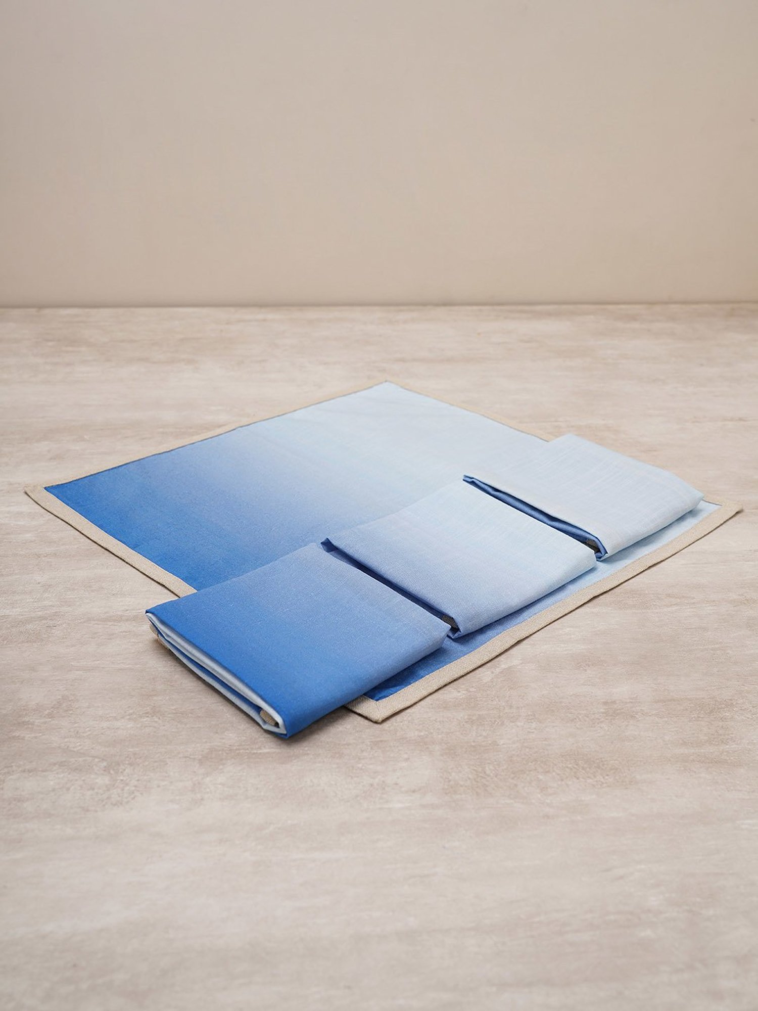 Pure Home and Living Blue Cotton Solid Table Napkins