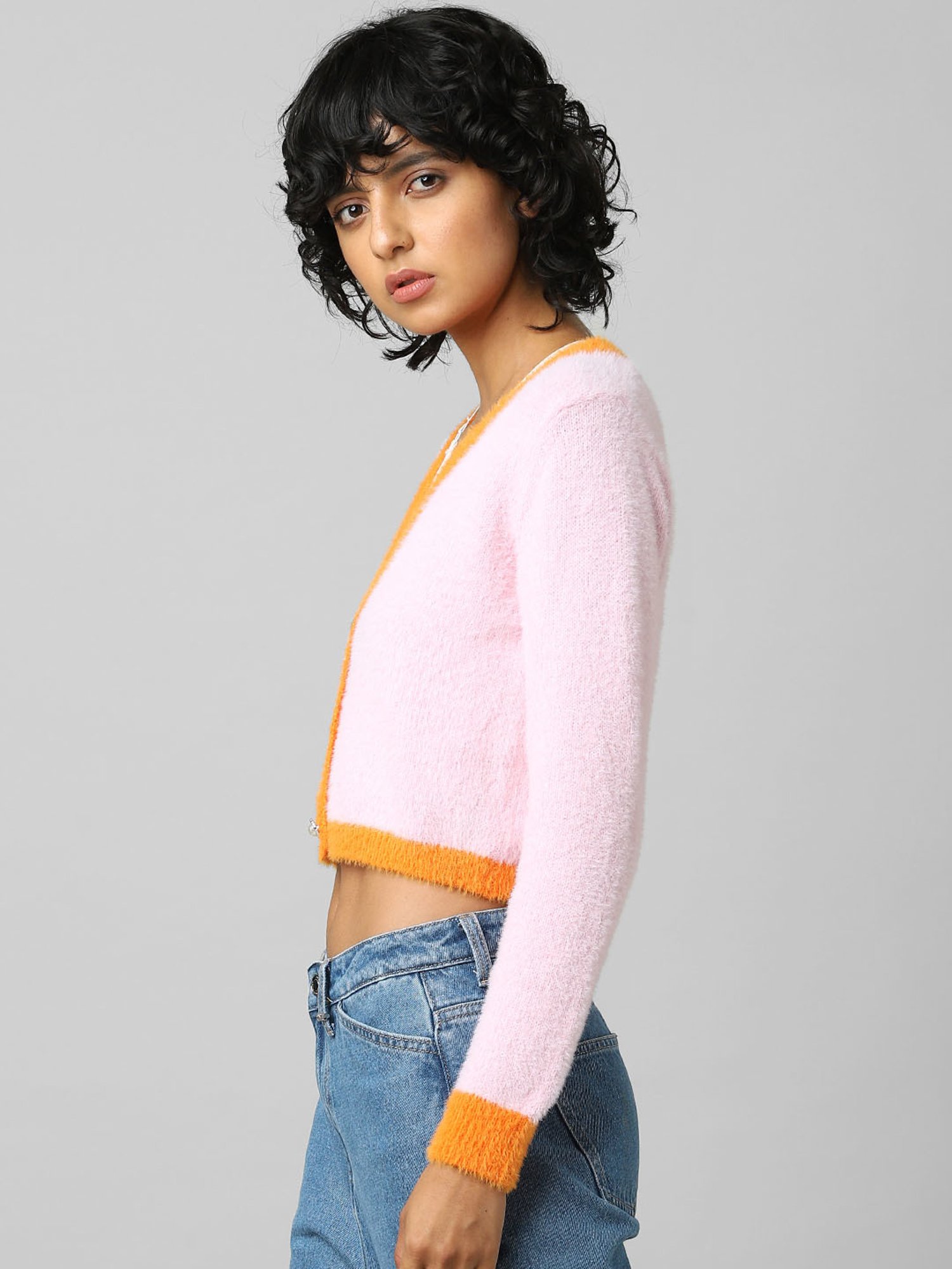 Only Pink Full Sleeves Cardigan