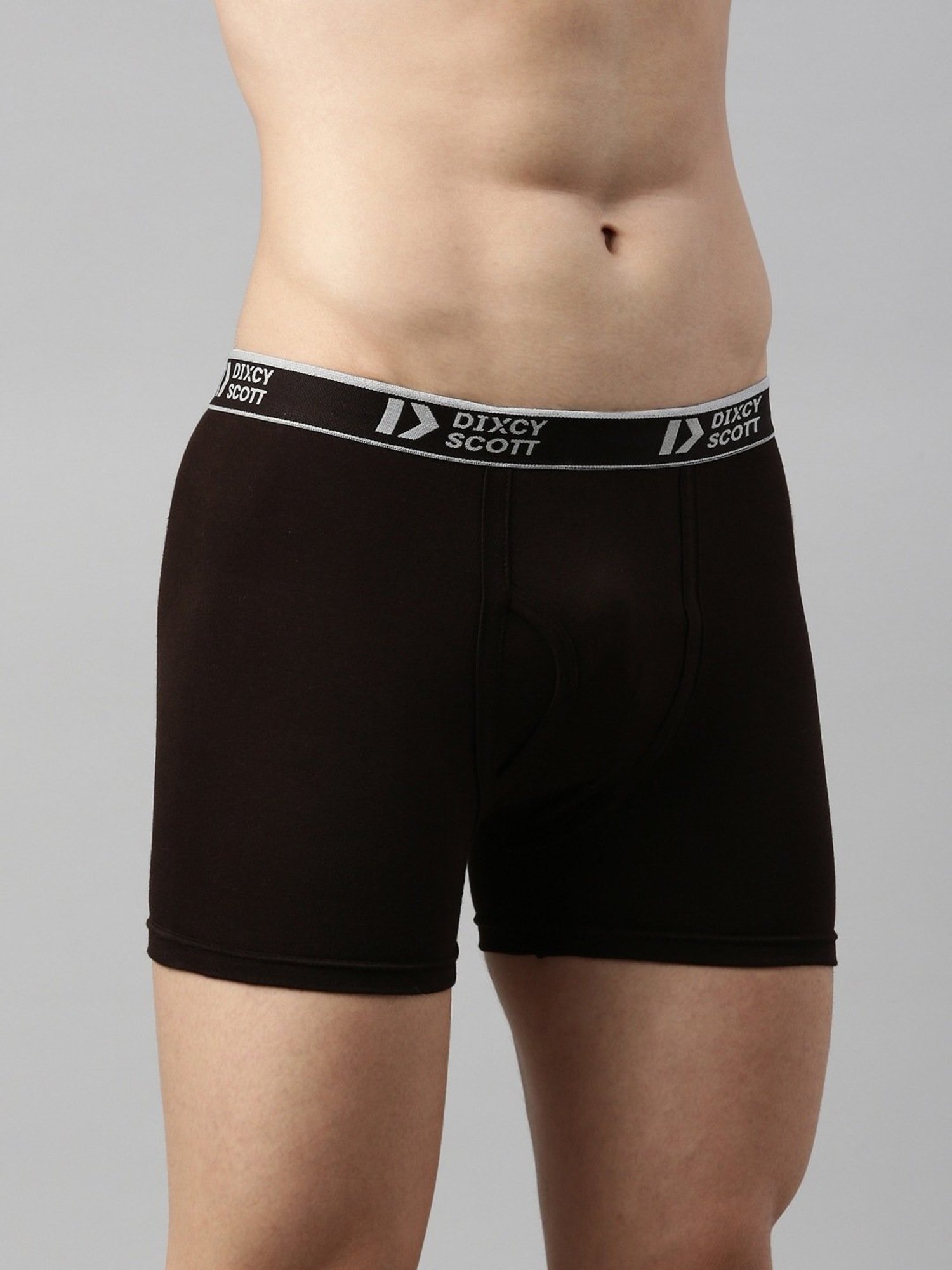 Dixcy Scott Originals Brown Cotton Regular Fit Trunks
