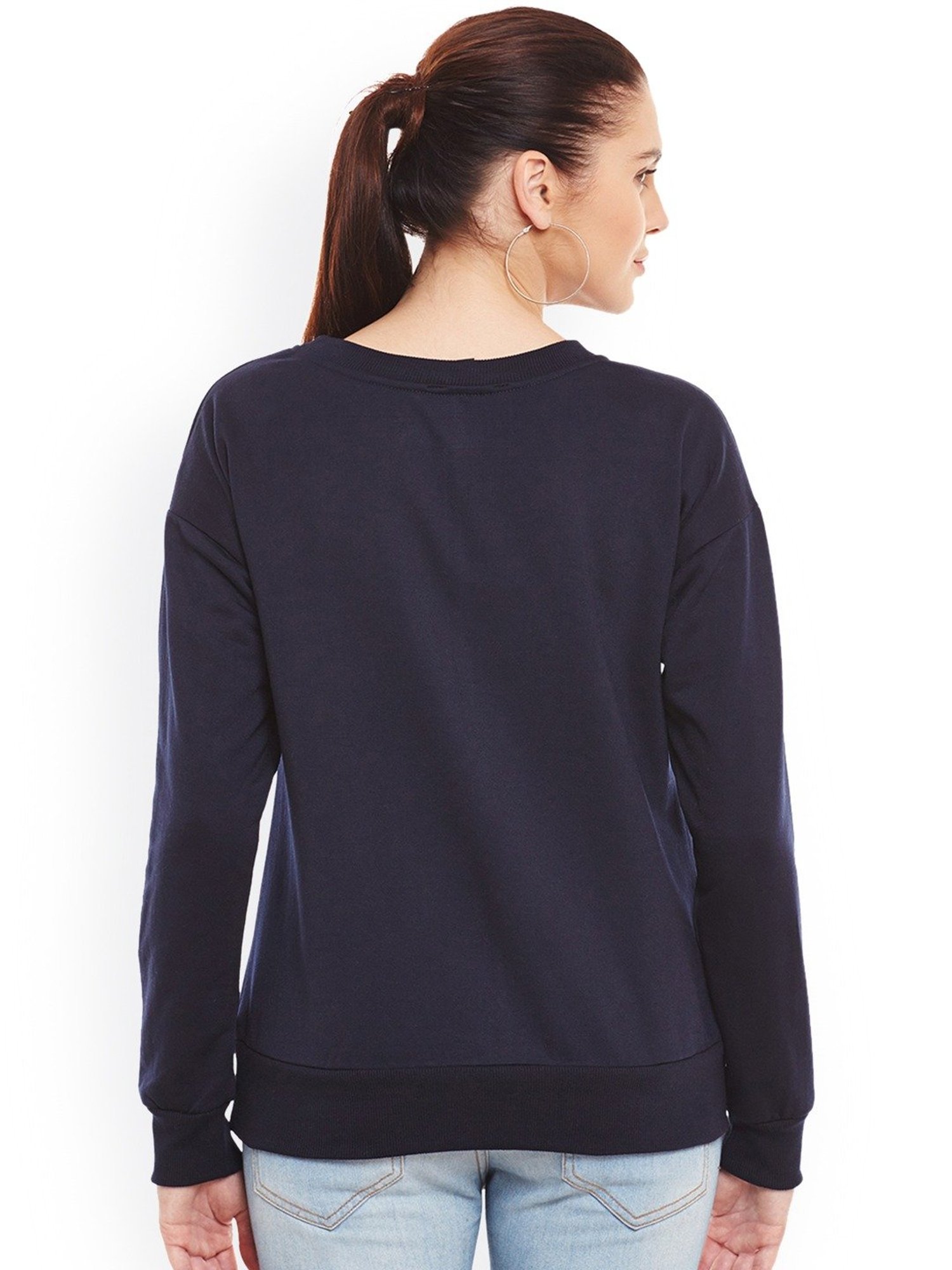 Belle Fille Navy Embellished Sweatshirt