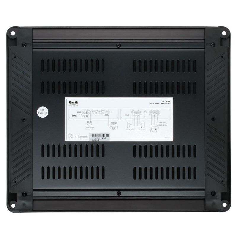 Sound Storm Laboratories EV2.1200 Bridgeable Class A/B 1200 Watt 2 Channel Full Range Car Amplifier with Remote Subwoofer Control and MOSFET Power