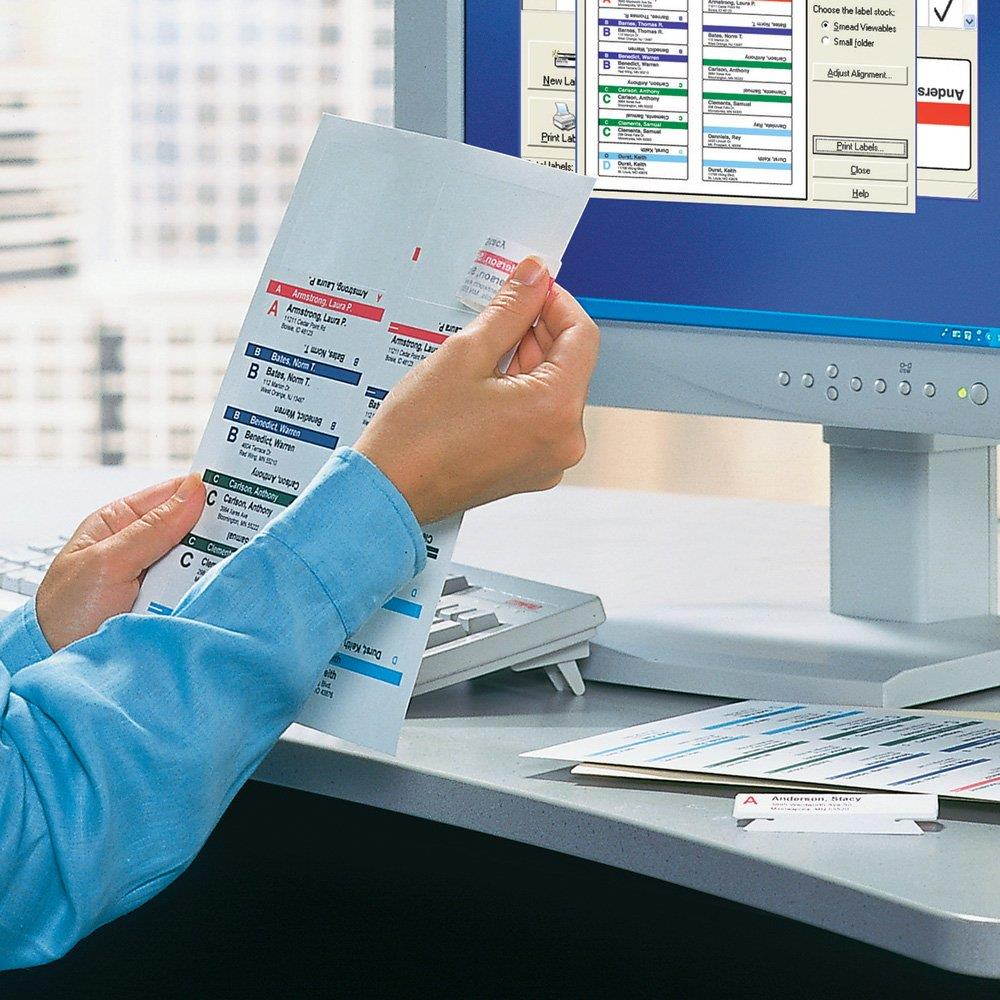 Smead 64910 Viewables Hanging Folder Tabs and Labels, Refill, 3 1/2 Inch, Assorted (Pack of 100)