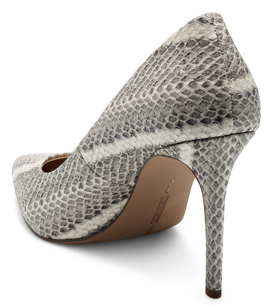 Deltan Tessa Croc-Embossed T-Strap Block Heel Pumps