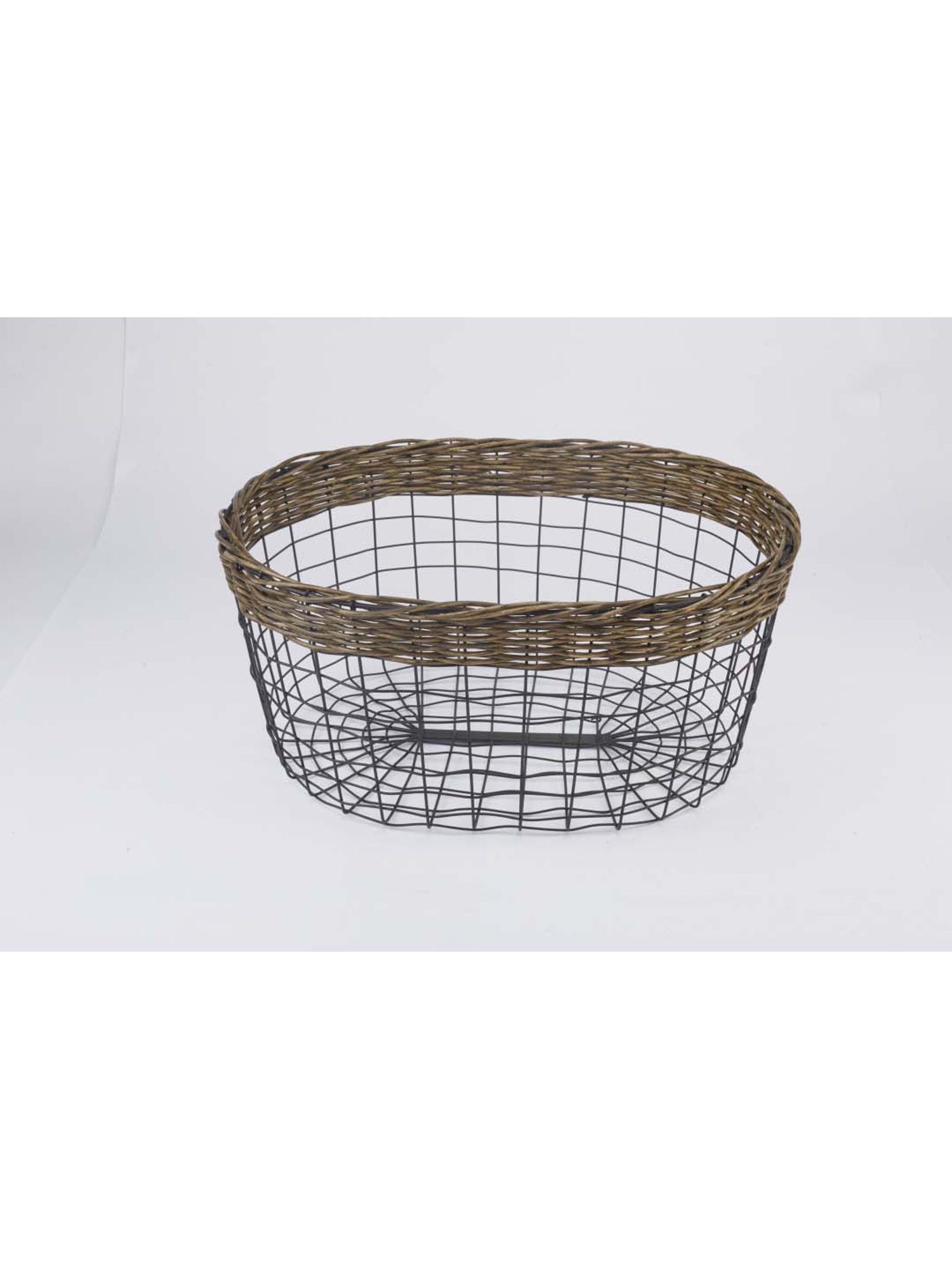NATURALLYOURS Black Iron Wire Storage Basket - Set of 1