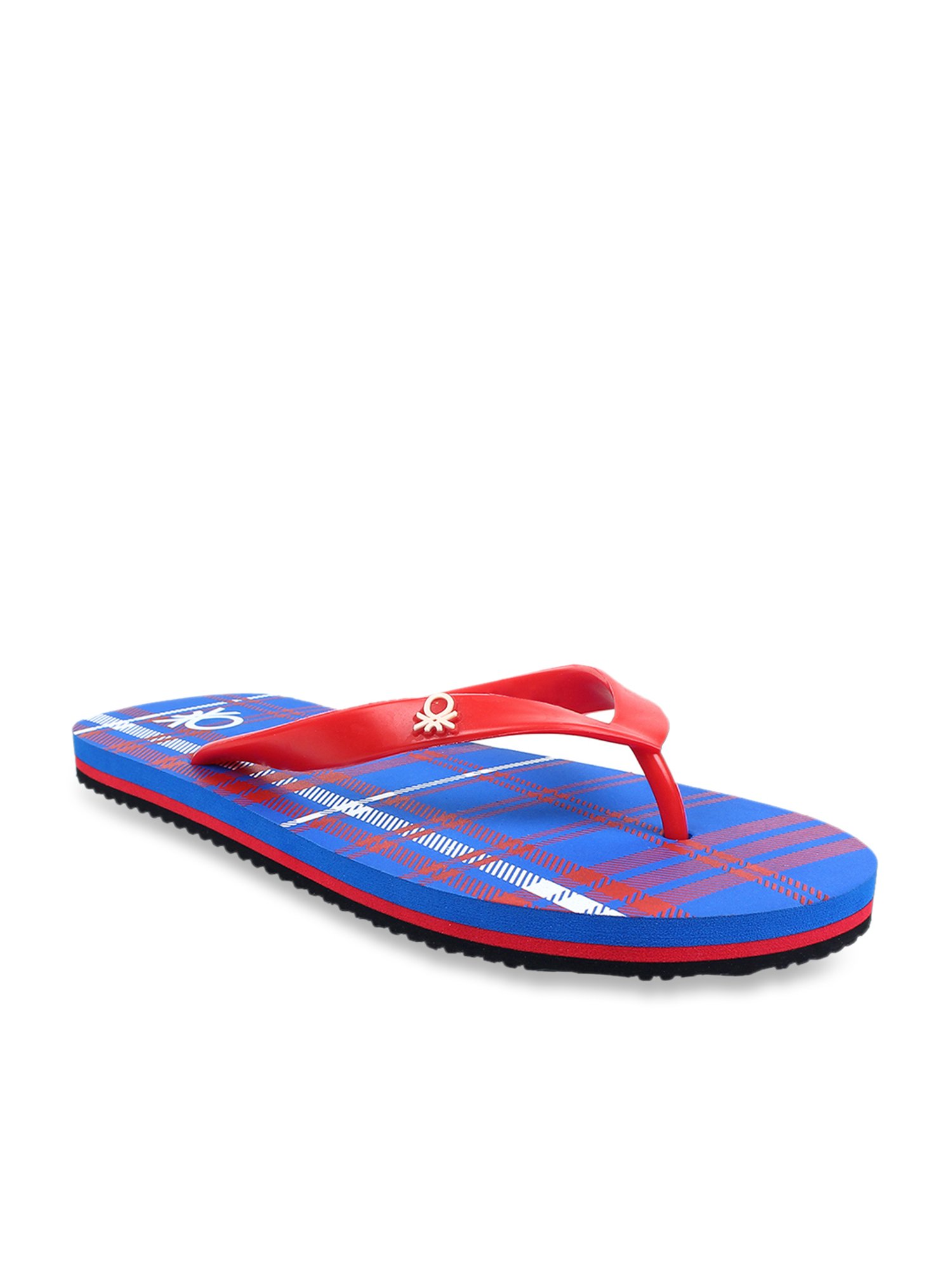 United Colors of Benetton Men's Royal Blue & Red Flip Flops