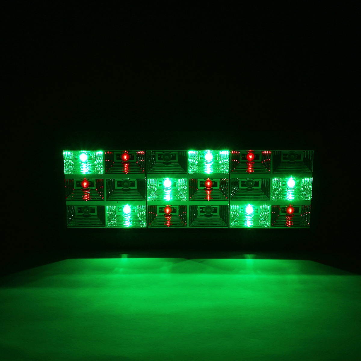 15W RGB LED Stage Effect Light 5050 DJ Projector Disco Bar KTV Decor Party Lamp AC100-240V US Plug/12 LED