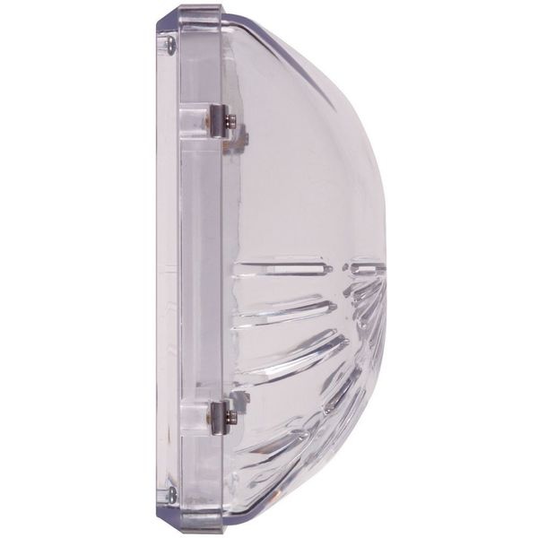 Audible/Strobe Guard, Polycarbonate, Flush