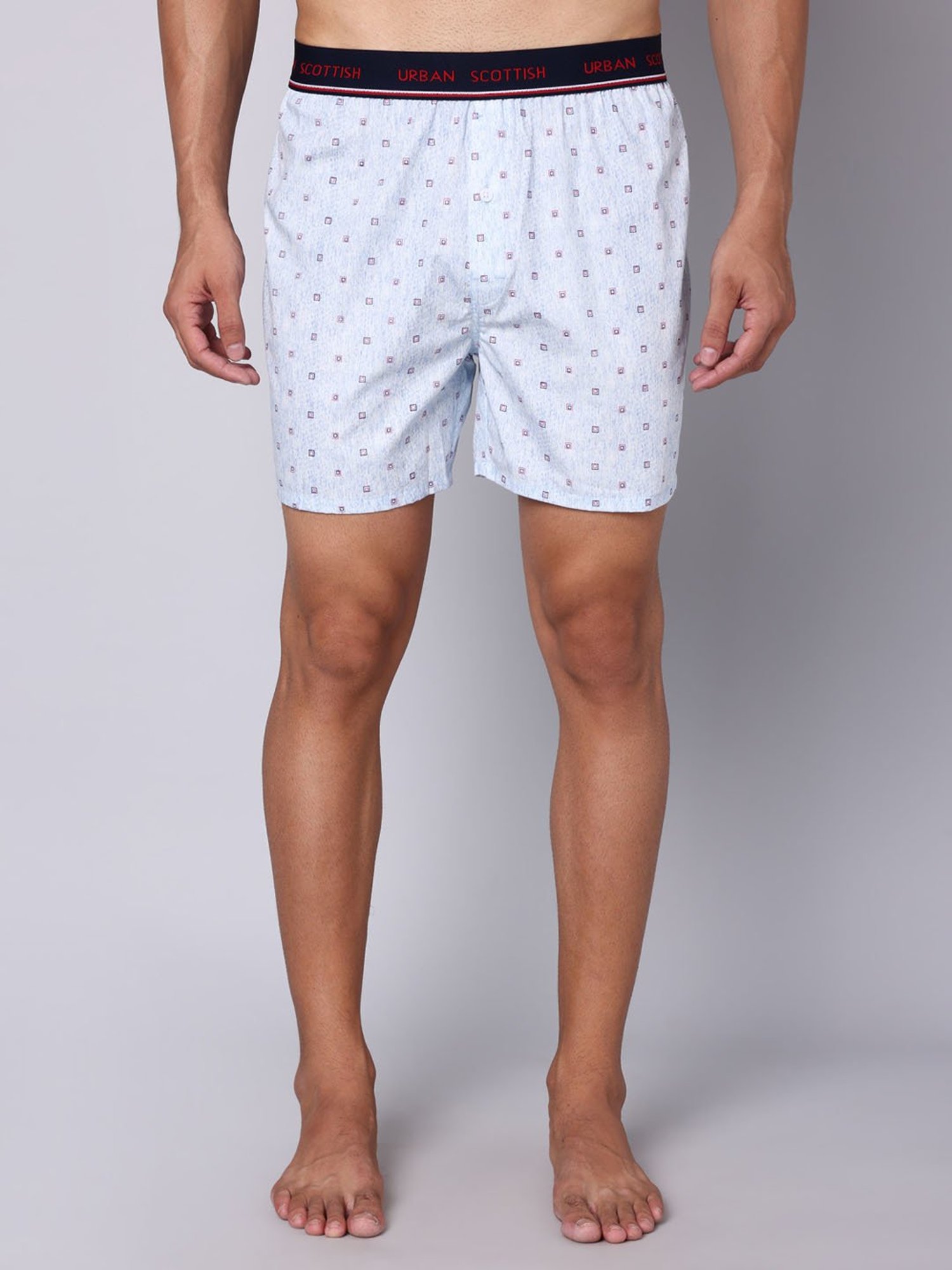 Urban Scottish Multi Cotton Regular fit Print Boxers -Pack of 2