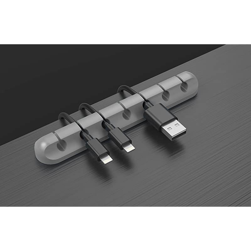 Cable Clips Cord Management Organizer Adhesive Hooks Wire Cord Holder for Power Cords Charging Accessory Cables Mouse Cable PC Office and Home 2Pack 7 Channel