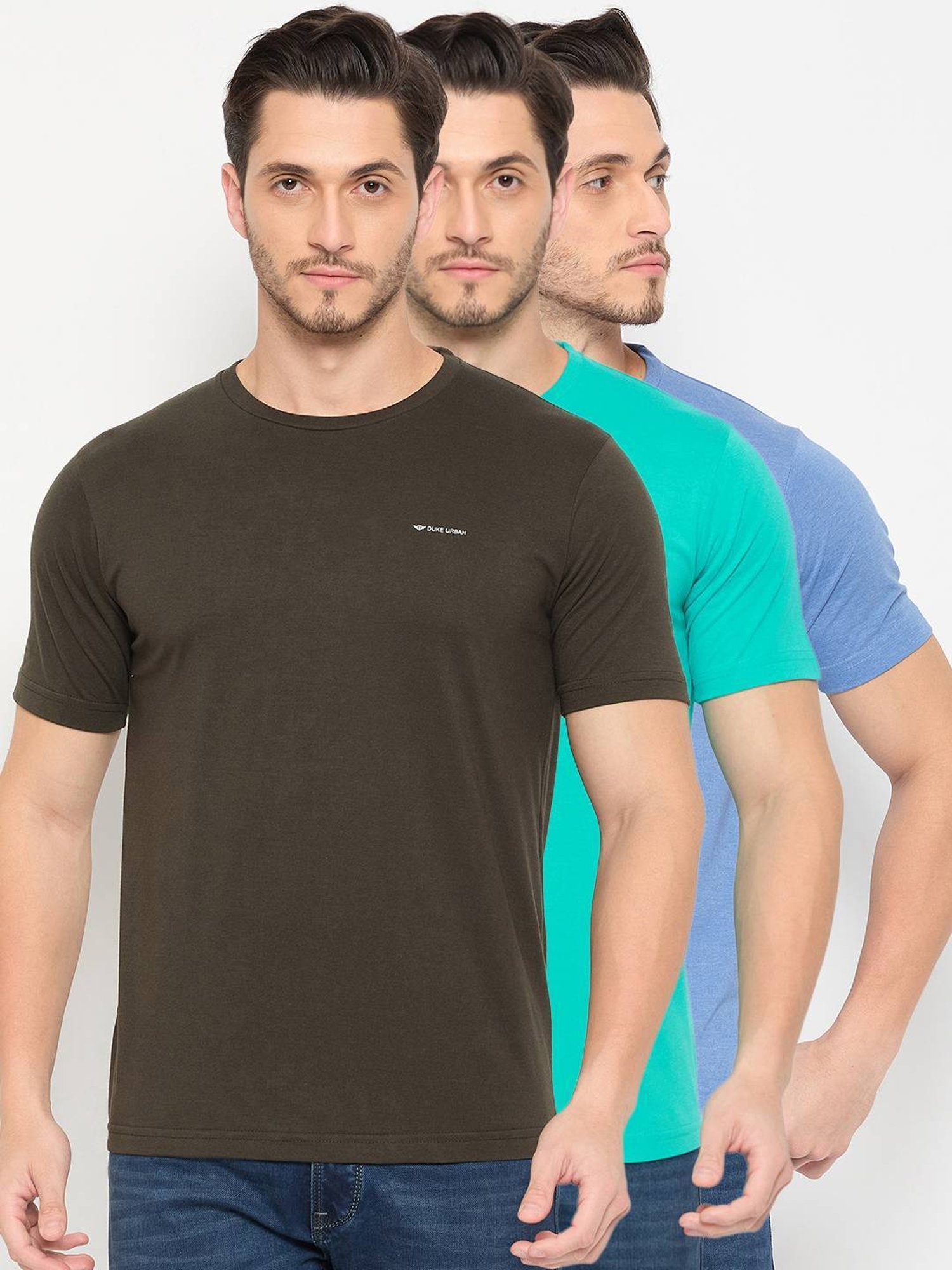 Duke Black & Green Regular Fit T-Shirt