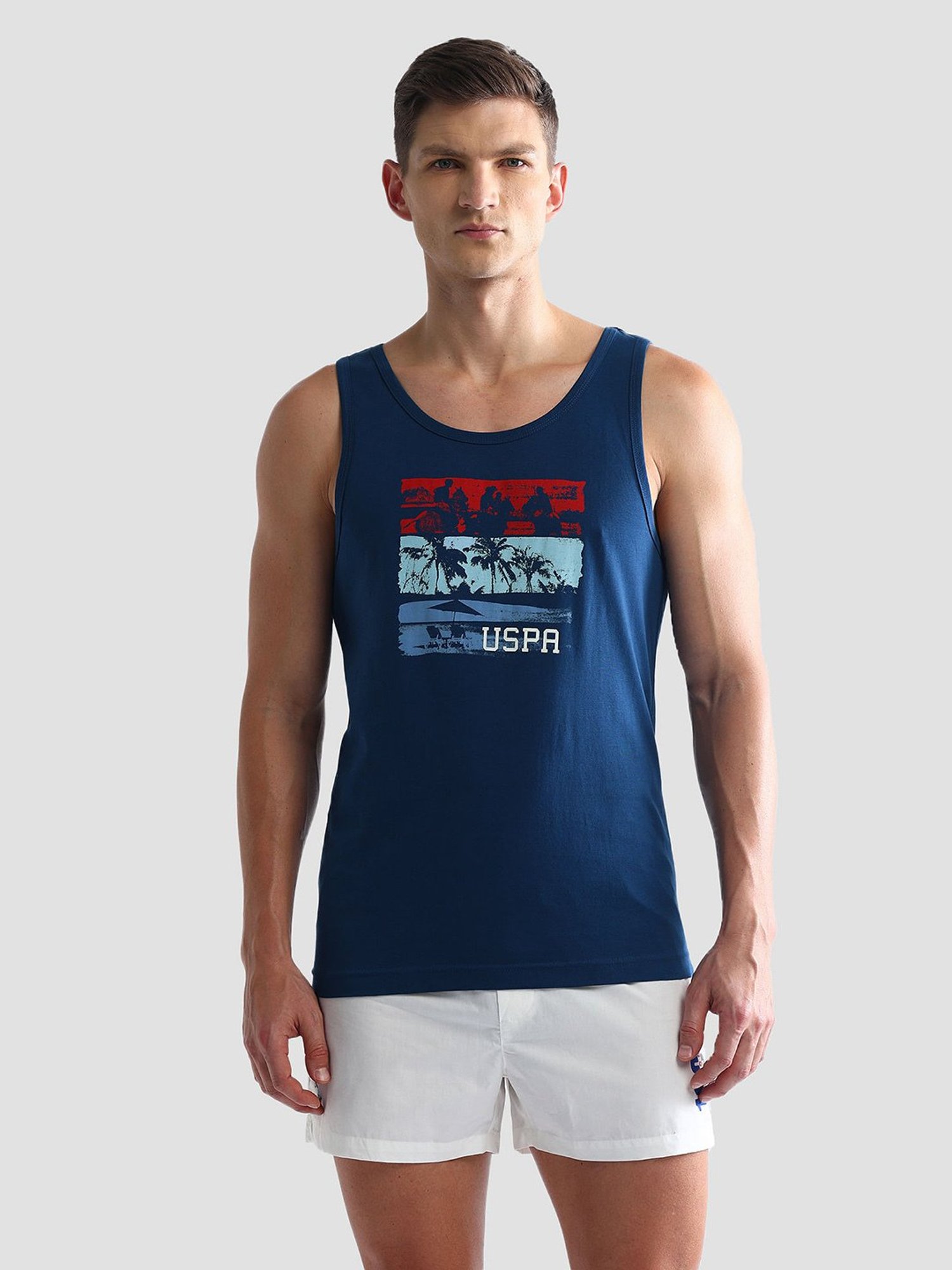 U.S. Polo Assn. Blue Regular Fit Vest