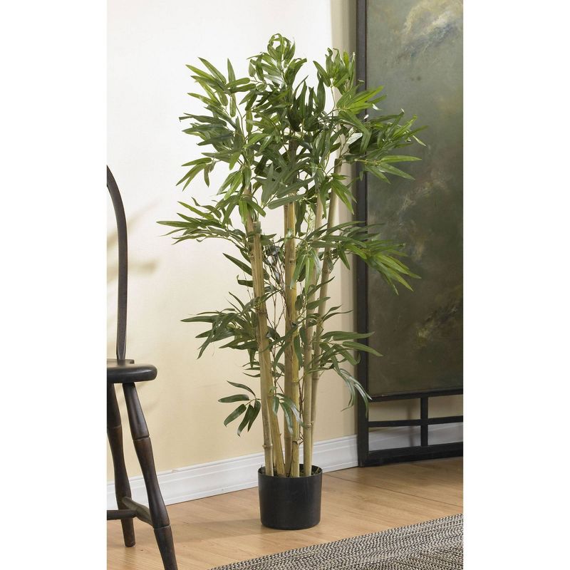 36" Artificial Bambusa Bamboo Tree in Pot Black - Nearly Natural