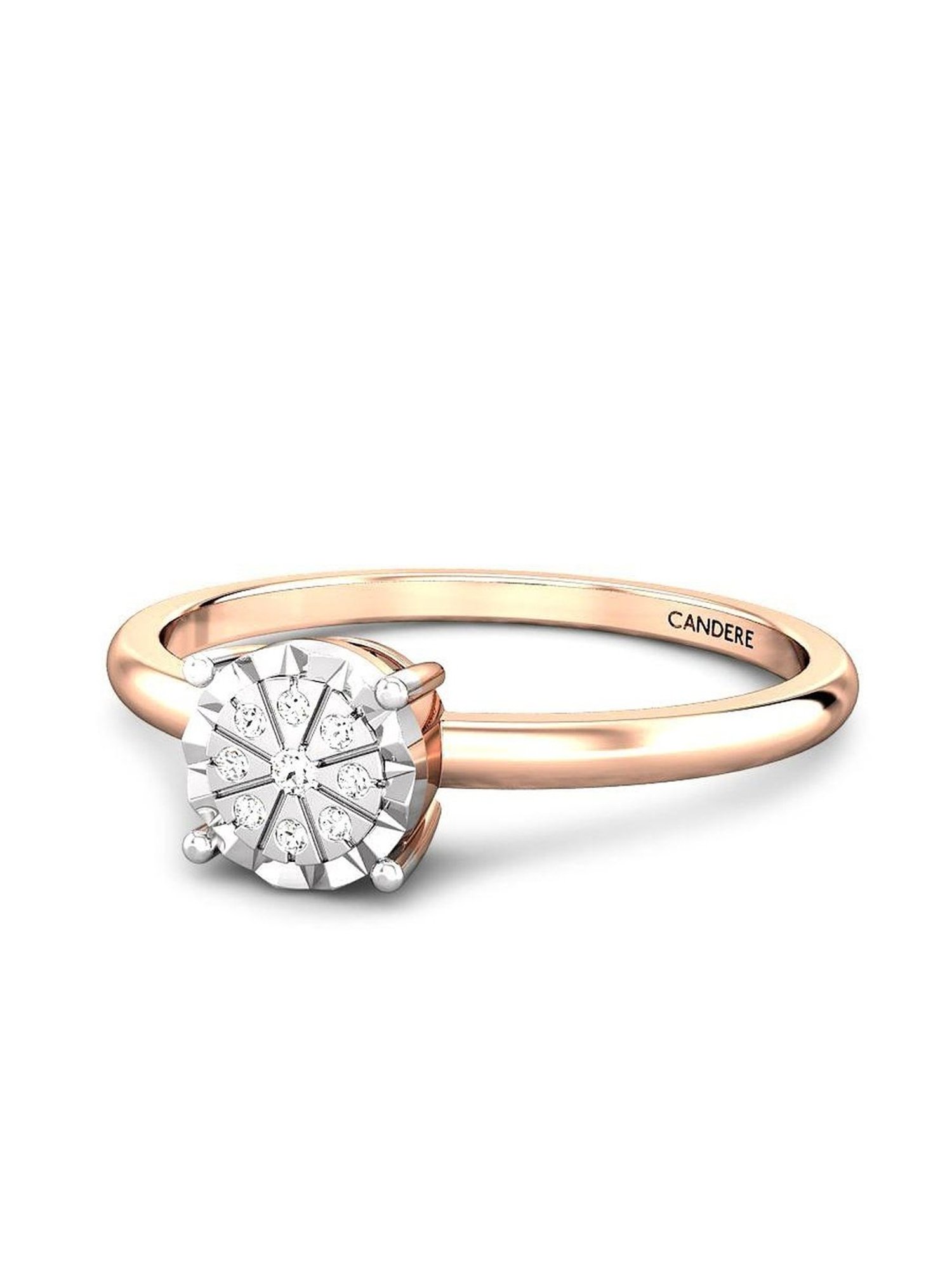 Candere by Kalyan Jewellers 18k Rose Gold & Diamond Ring for Women