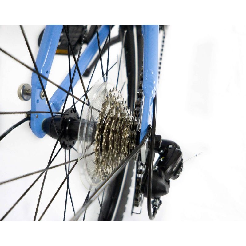 ZiZZO Via 7-Speed Aluminum 20" Folding Bike - Sky Blue