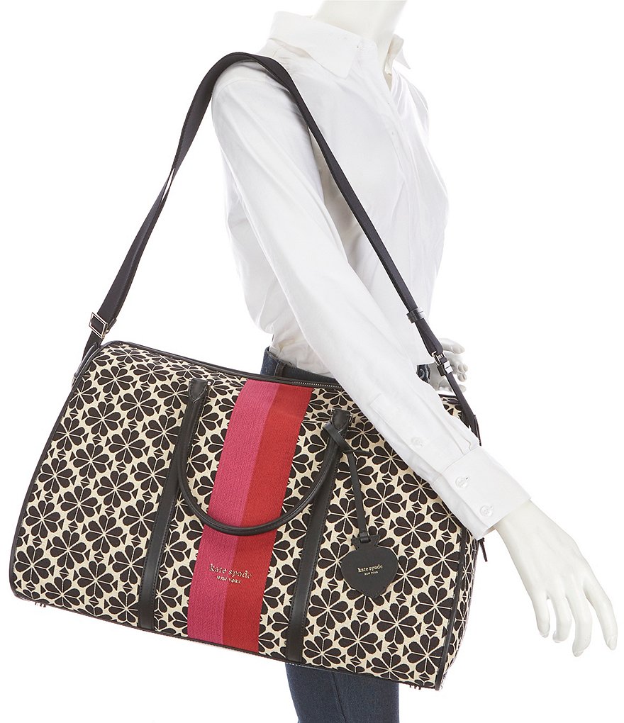 kate spade new york spade Flower Jacquard Stripe Large Weekender Bag