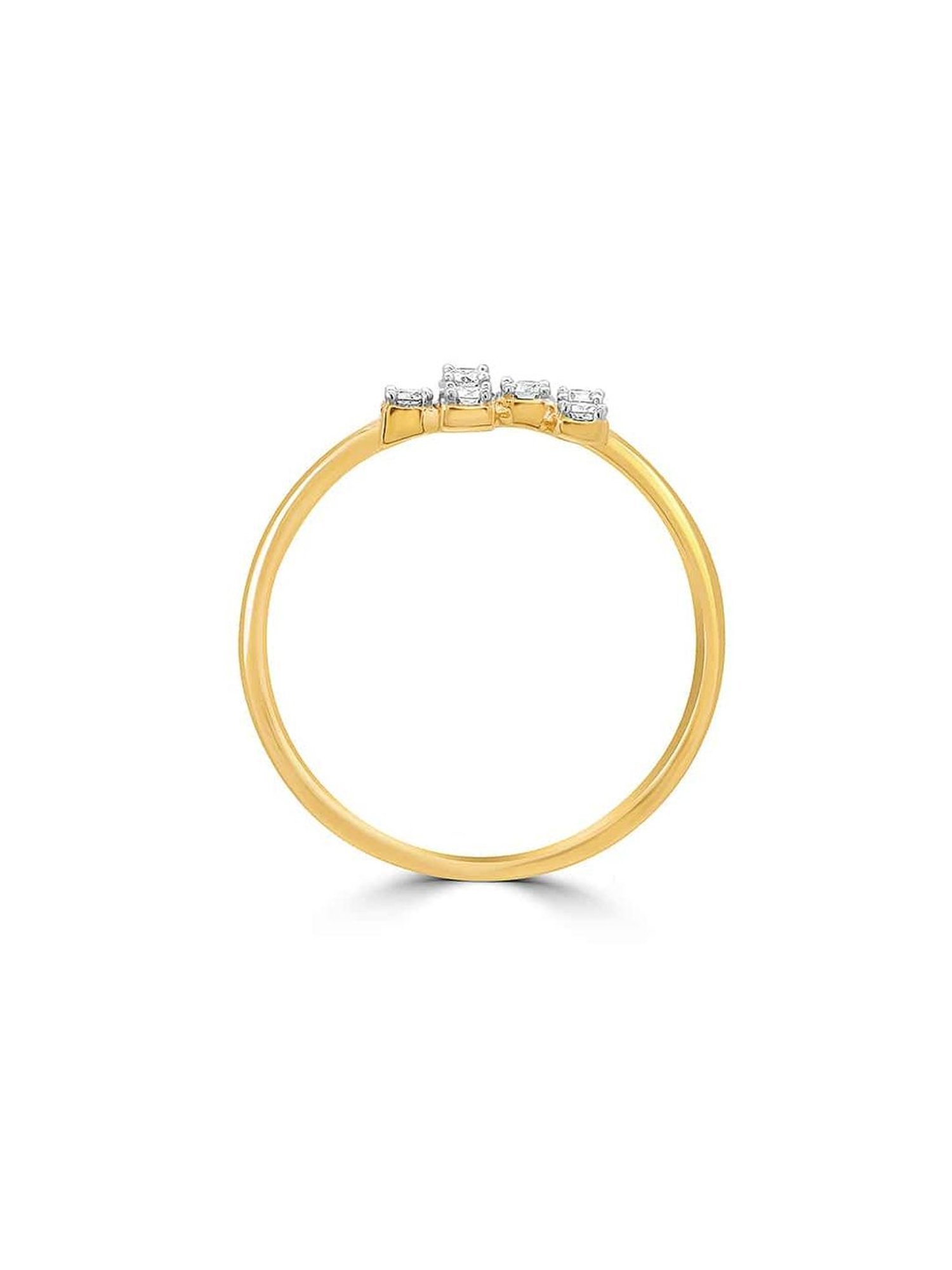 Mia By Tanishq Mia Icicles 14k Yellow Gold Ice Spike Symphony Diamond Ring