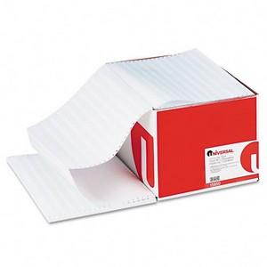 UNIVERSAL Green Bar Computer Paper 15lb 14-7/8 x 11 Perforated Margins 3000