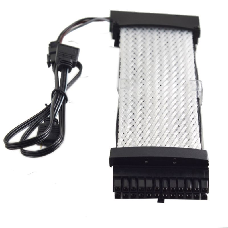 24 Pin Addressable RGB LED Power Extension Cable Rainbow Net for Motherboard