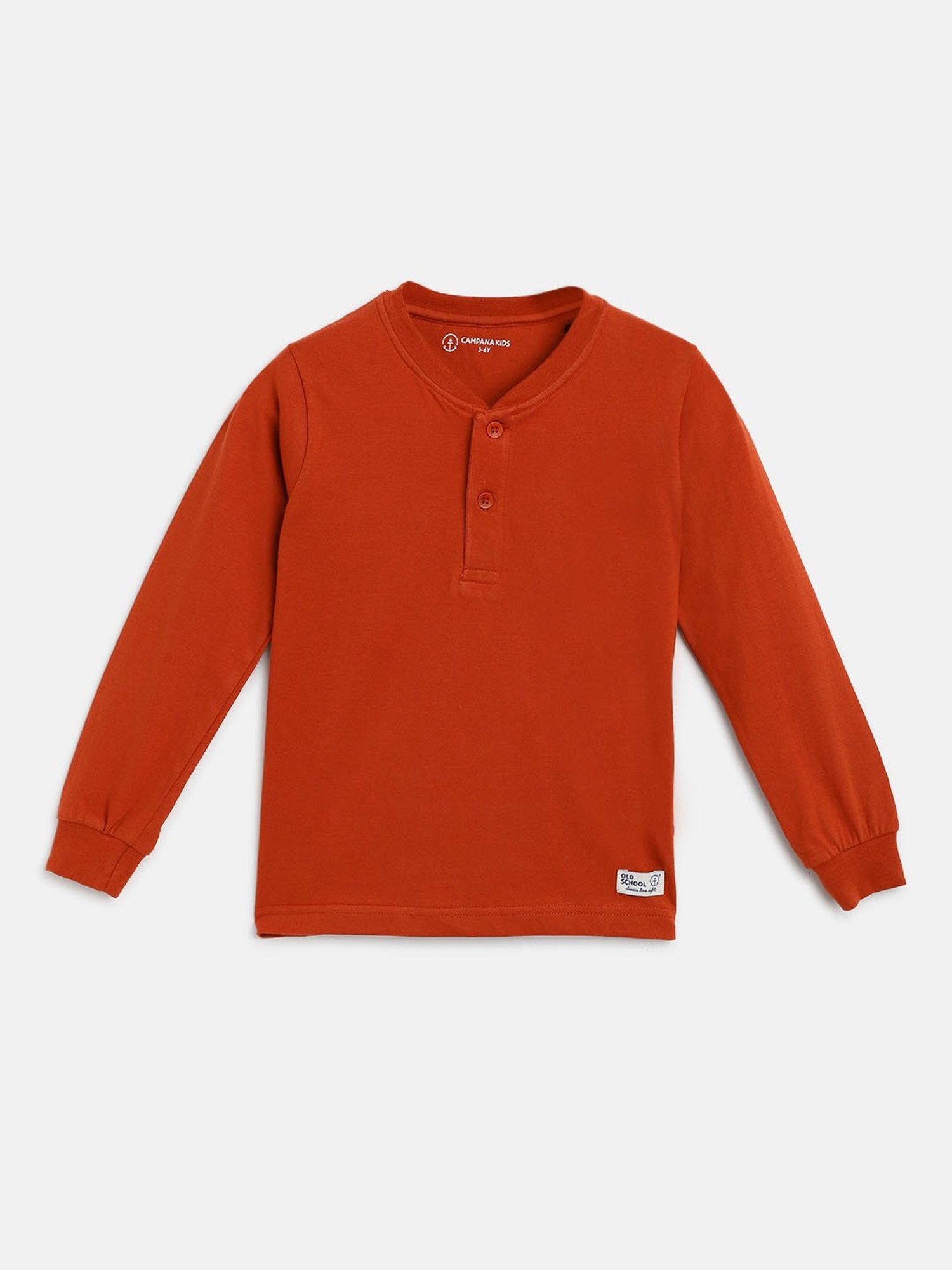 Campana Rust Solid  Full Sleeves T-Shirt
