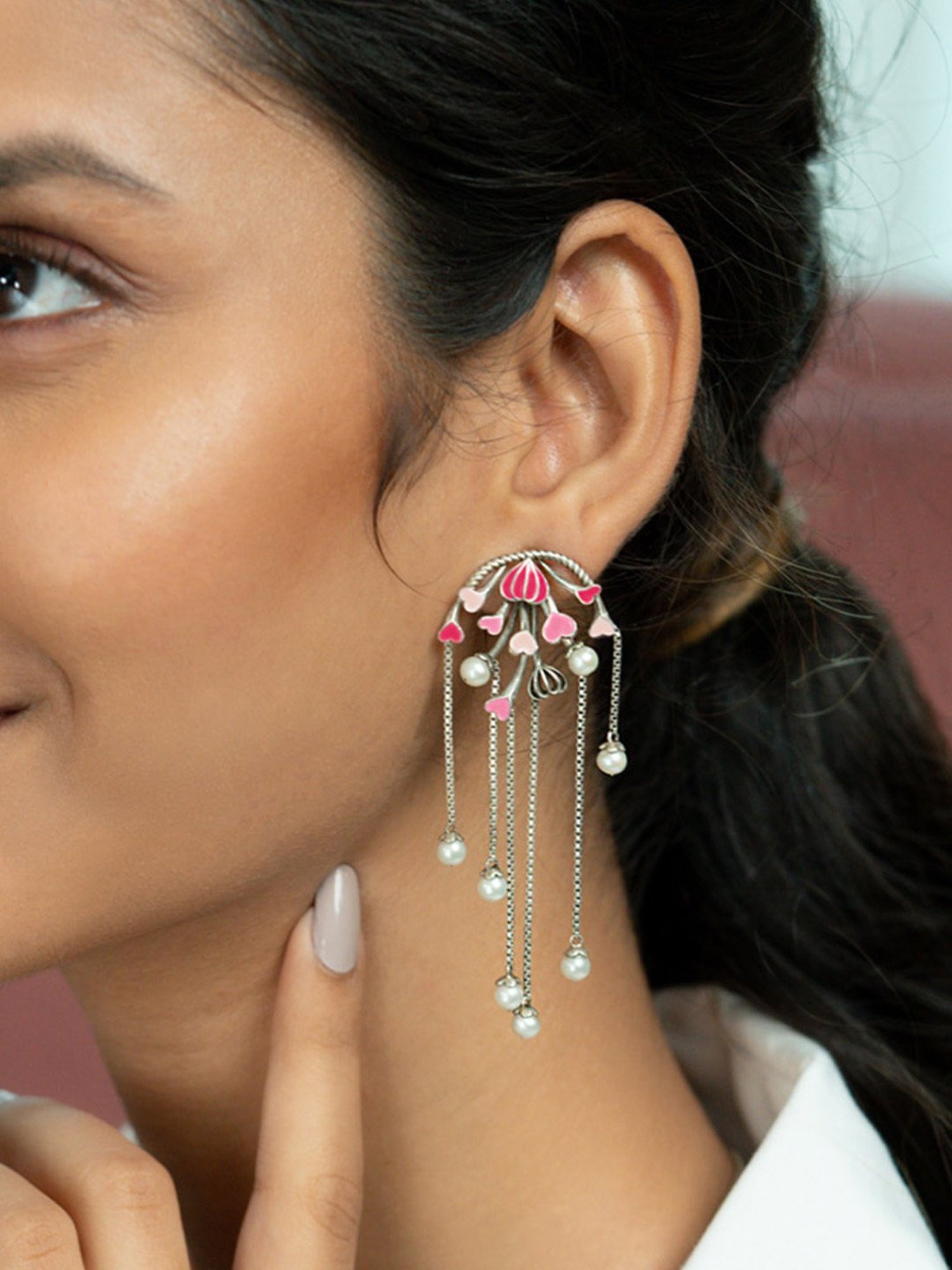 Shaya 92.5 Sterling Silver For the Love of New Challenges Heart Earrings for Women