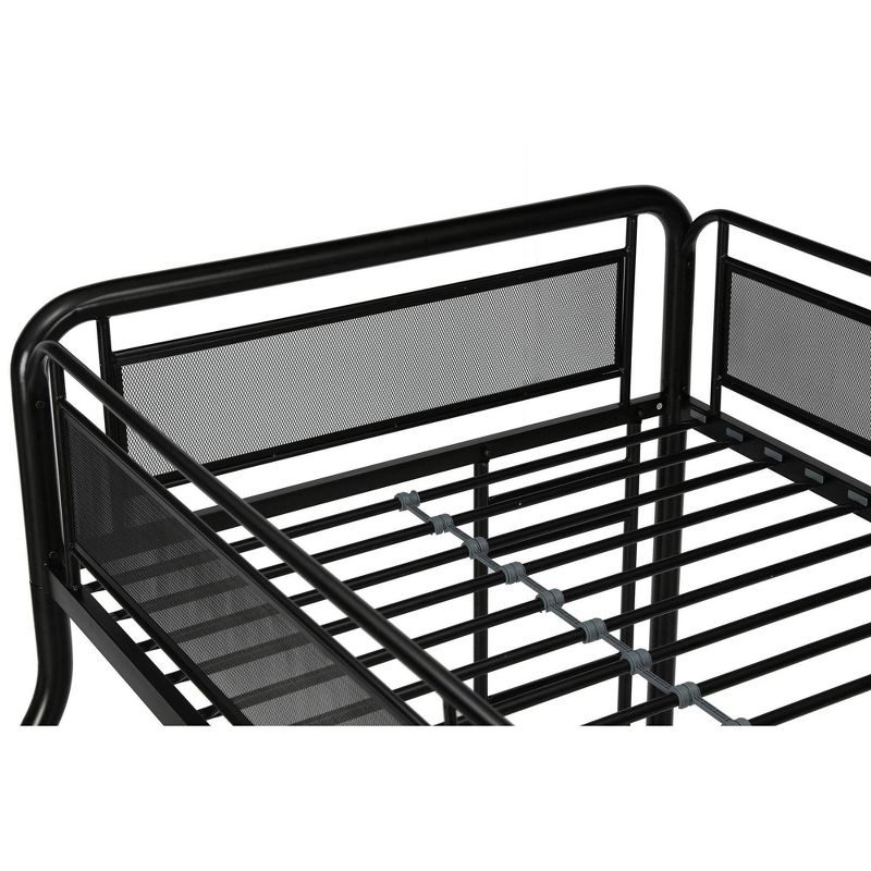 Twin/Full Meason Metal Bunk Bed Black - Room & Joy